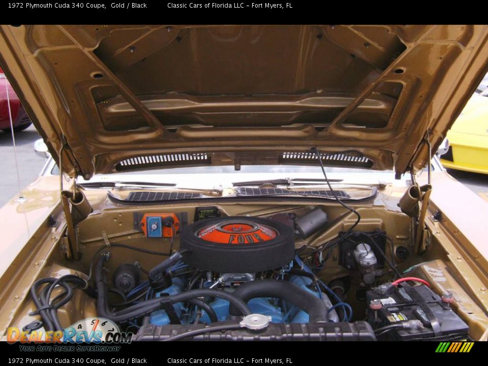 1972 Plymouth Cuda 340 Coupe Gold / Black Photo #31
