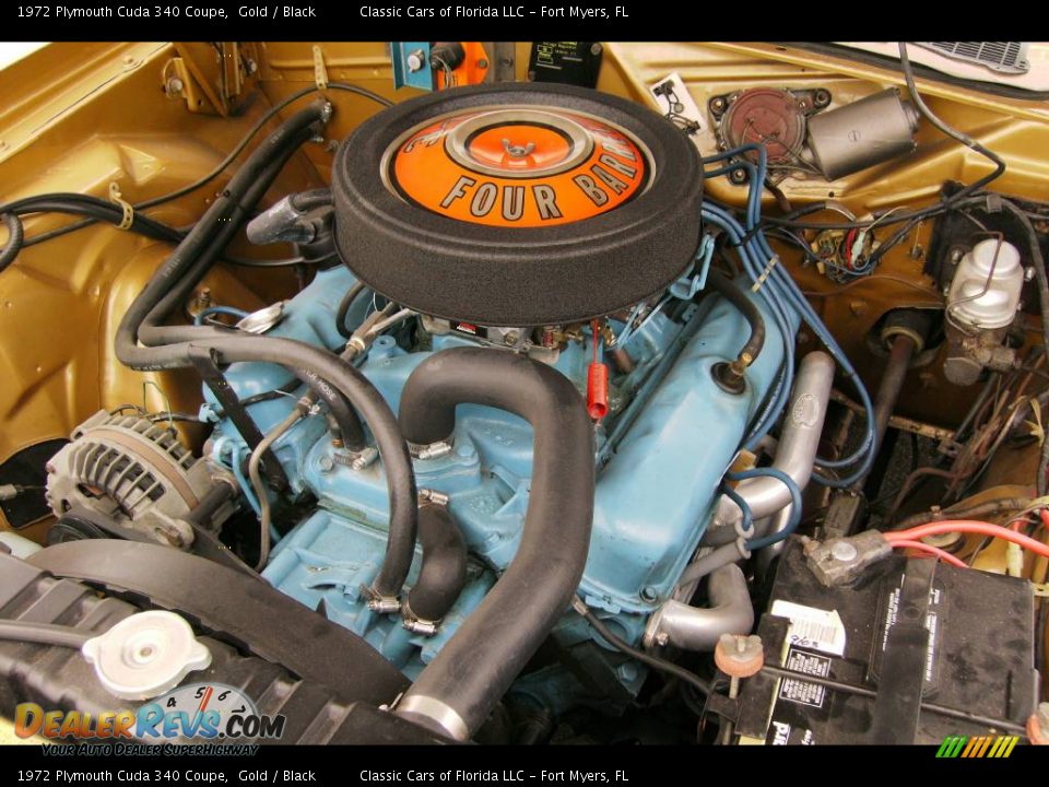 1972 Plymouth Cuda 340 Coupe 340 ci. 4bbl V8 Engine Photo #32