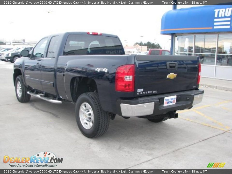 2010 Chevrolet Silverado 2500HD LTZ Extended Cab 4x4 Imperial Blue Metallic / Light Cashmere/Ebony Photo #4