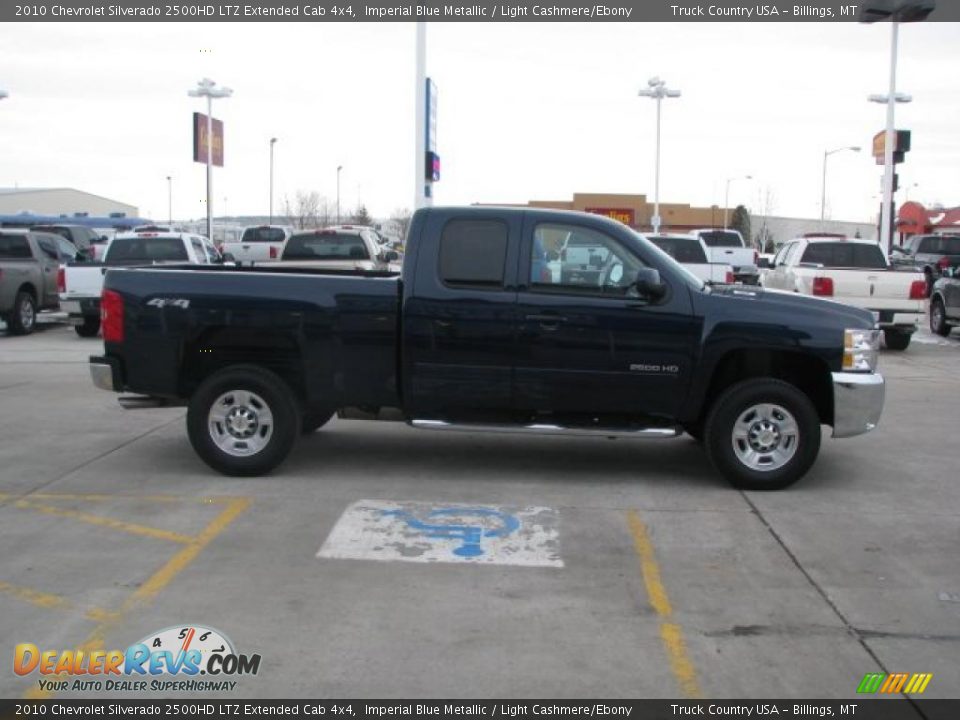 2010 Chevrolet Silverado 2500HD LTZ Extended Cab 4x4 Imperial Blue Metallic / Light Cashmere/Ebony Photo #14