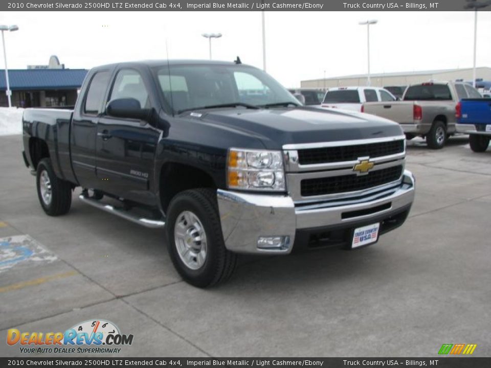 2010 Chevrolet Silverado 2500HD LTZ Extended Cab 4x4 Imperial Blue Metallic / Light Cashmere/Ebony Photo #15