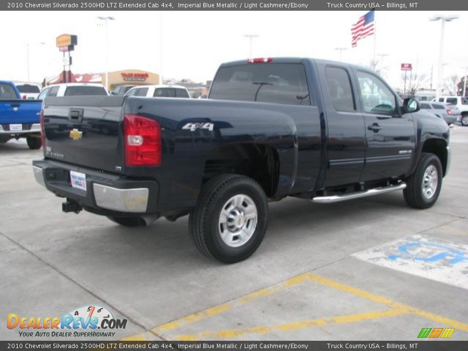 2010 Chevrolet Silverado 2500HD LTZ Extended Cab 4x4 Imperial Blue Metallic / Light Cashmere/Ebony Photo #16