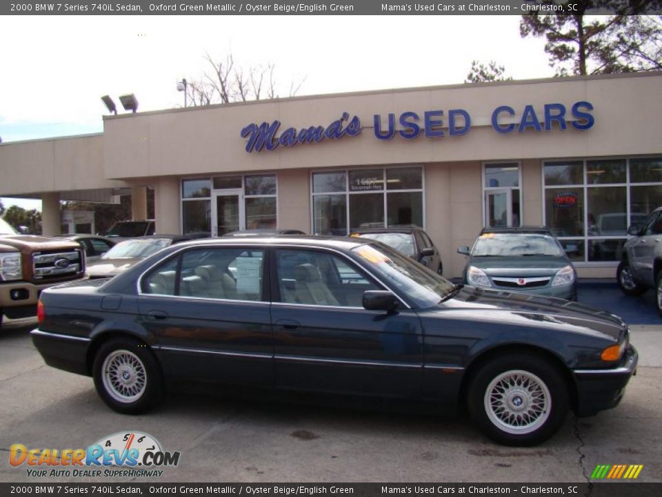 2000 BMW 7 Series 740iL Sedan Oxford Green Metallic / Oyster Beige/English Green Photo #1