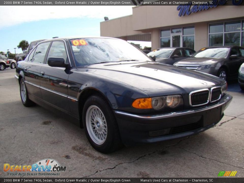 2000 BMW 7 Series 740iL Sedan Oxford Green Metallic / Oyster Beige/English Green Photo #2