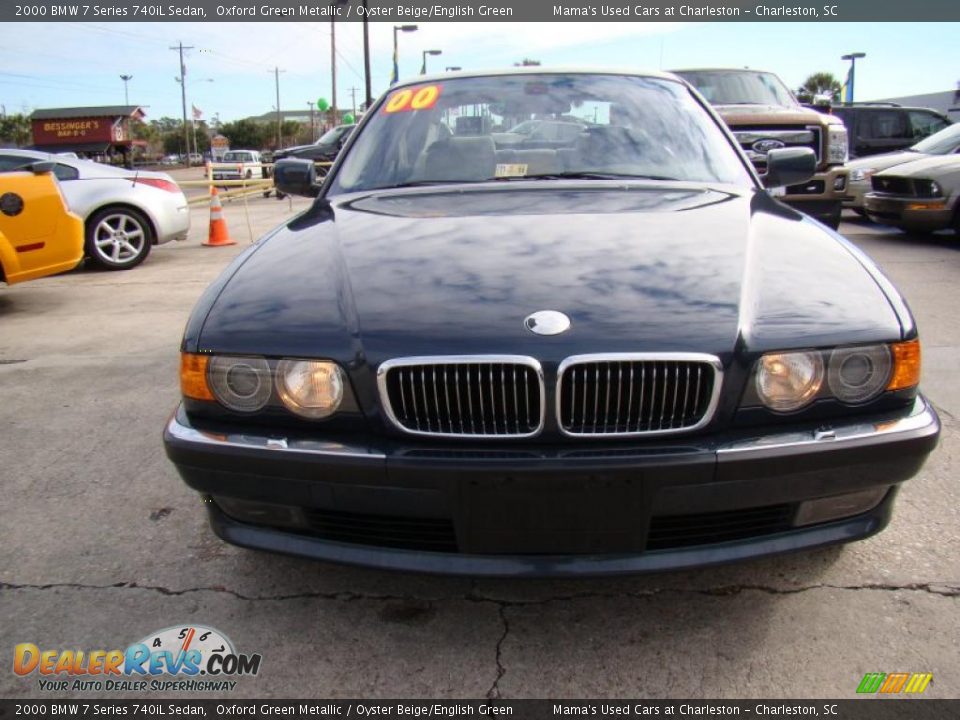 2000 BMW 7 Series 740iL Sedan Oxford Green Metallic / Oyster Beige/English Green Photo #3