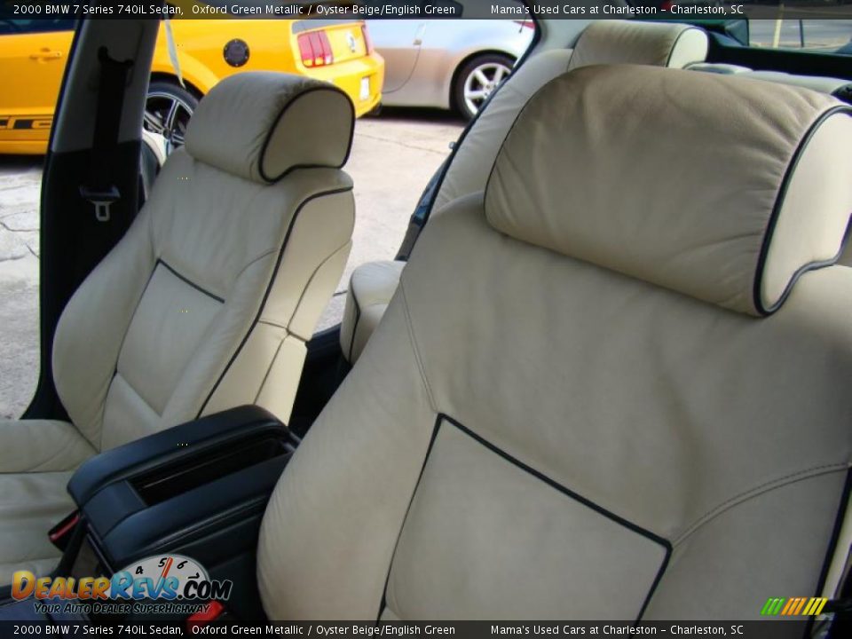Oyster Beige/English Green Interior - 2000 BMW 7 Series 740iL Sedan Photo #11
