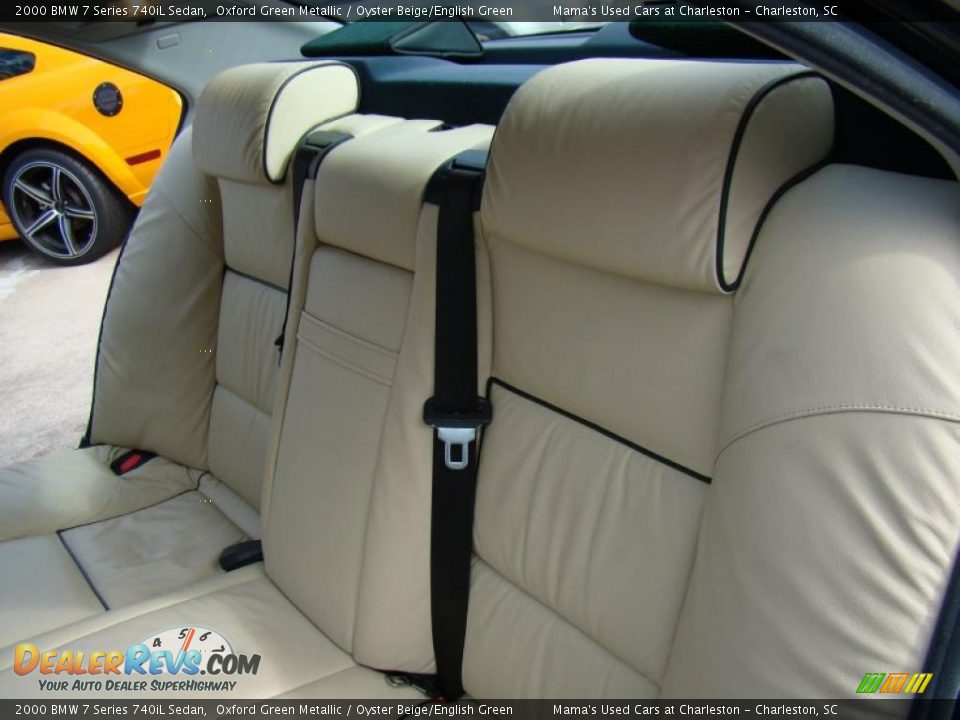 Oyster Beige/English Green Interior - 2000 BMW 7 Series 740iL Sedan Photo #13