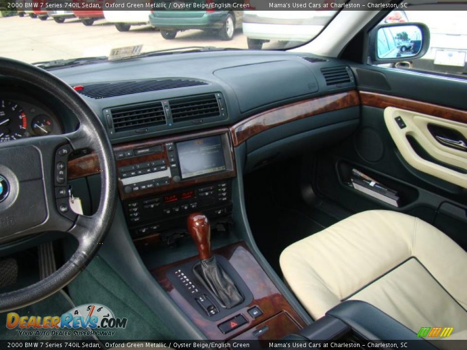 2000 BMW 7 Series 740iL Sedan Oxford Green Metallic / Oyster Beige/English Green Photo #19