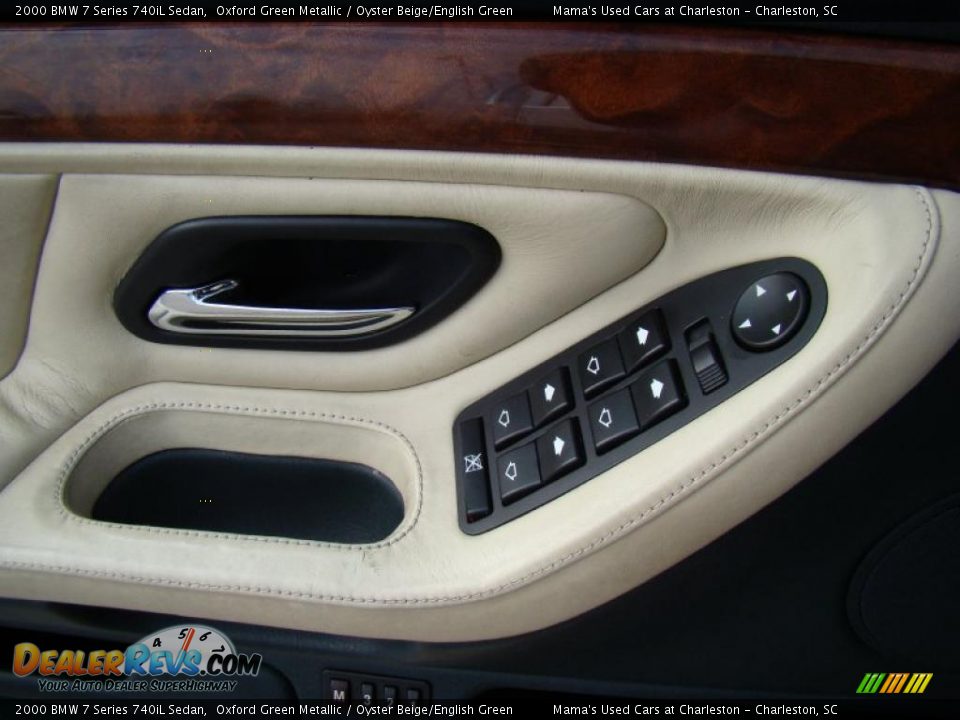 2000 BMW 7 Series 740iL Sedan Oxford Green Metallic / Oyster Beige/English Green Photo #21