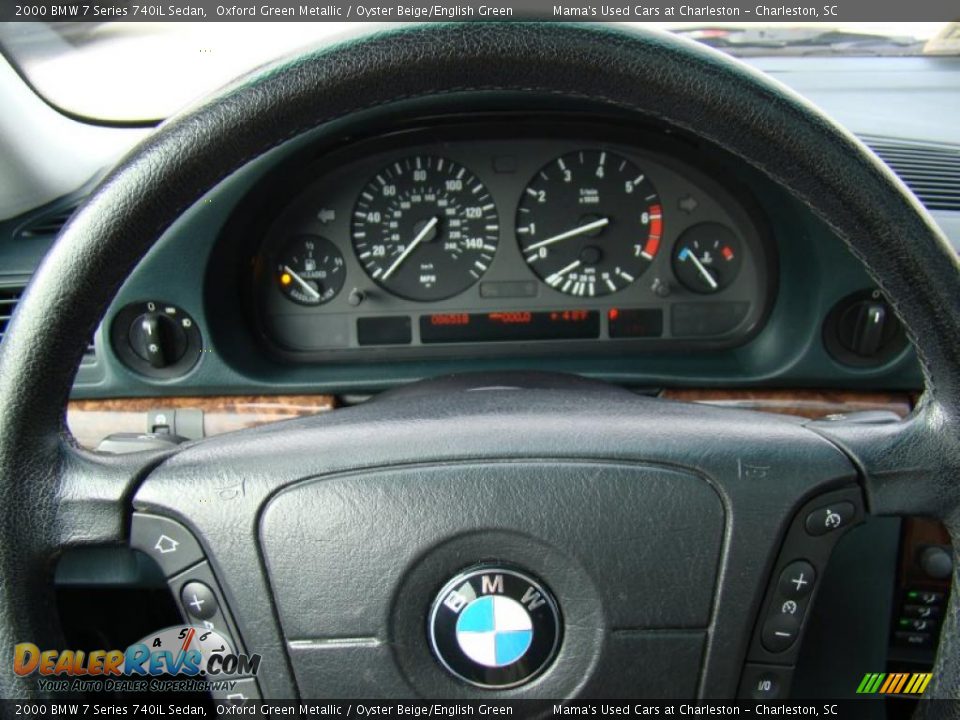 2000 BMW 7 Series 740iL Sedan Oxford Green Metallic / Oyster Beige/English Green Photo #23