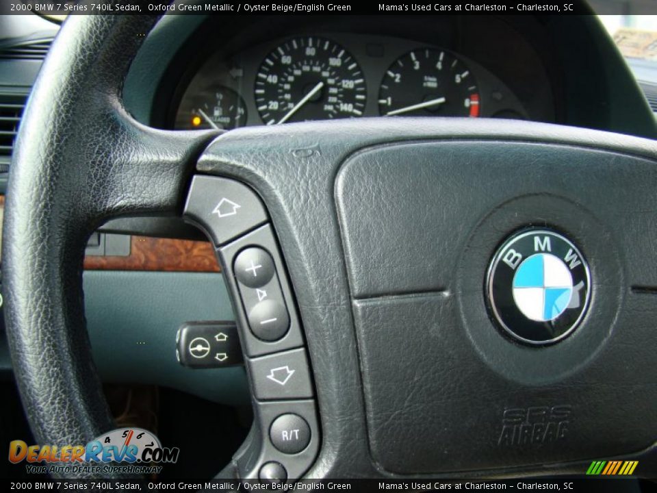 2000 BMW 7 Series 740iL Sedan Oxford Green Metallic / Oyster Beige/English Green Photo #24