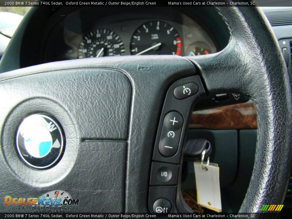 2000 BMW 7 Series 740iL Sedan Oxford Green Metallic / Oyster Beige/English Green Photo #25