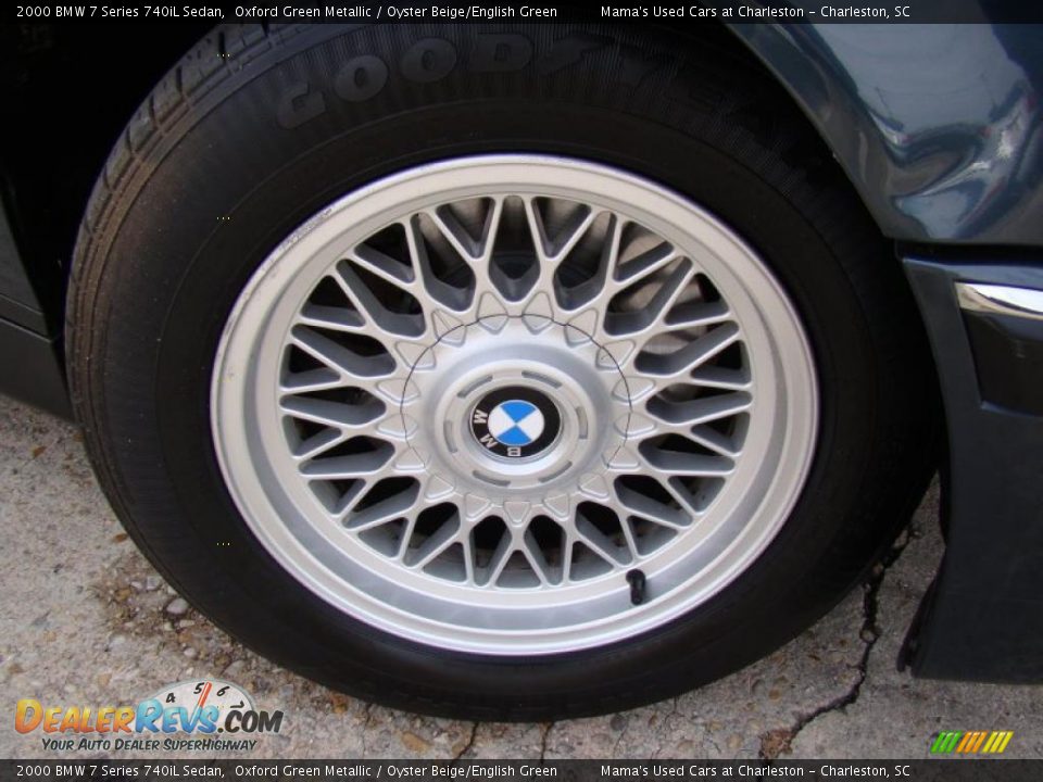 2000 BMW 7 Series 740iL Sedan Oxford Green Metallic / Oyster Beige/English Green Photo #30