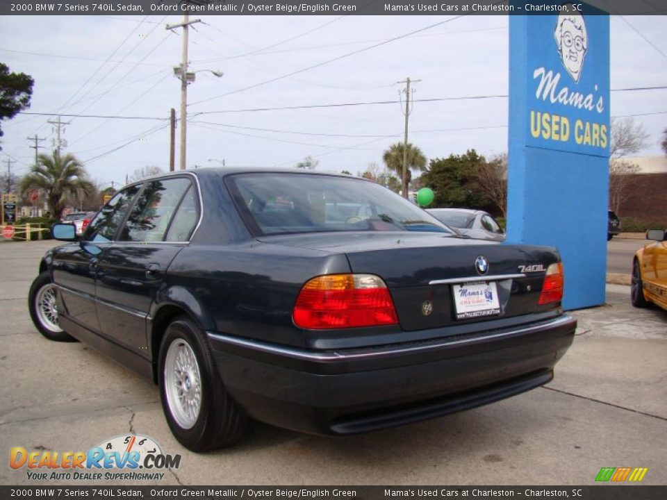 2000 BMW 7 Series 740iL Sedan Oxford Green Metallic / Oyster Beige/English Green Photo #32