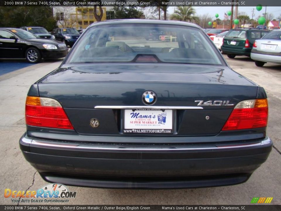 2000 BMW 7 Series 740iL Sedan Oxford Green Metallic / Oyster Beige/English Green Photo #33