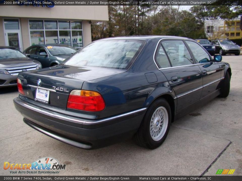 2000 BMW 7 Series 740iL Sedan Oxford Green Metallic / Oyster Beige/English Green Photo #34
