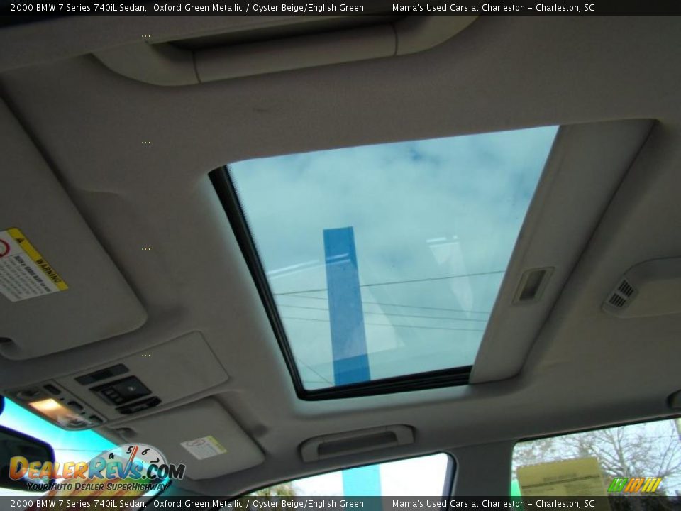 2000 BMW 7 Series 740iL Sedan Oxford Green Metallic / Oyster Beige/English Green Photo #35