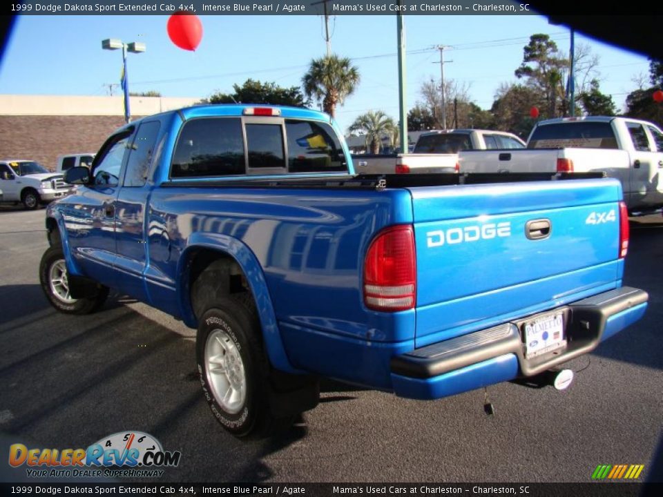 1999 Dodge Dakota Sport Extended Cab 4x4 Intense Blue Pearl / Agate Photo #24