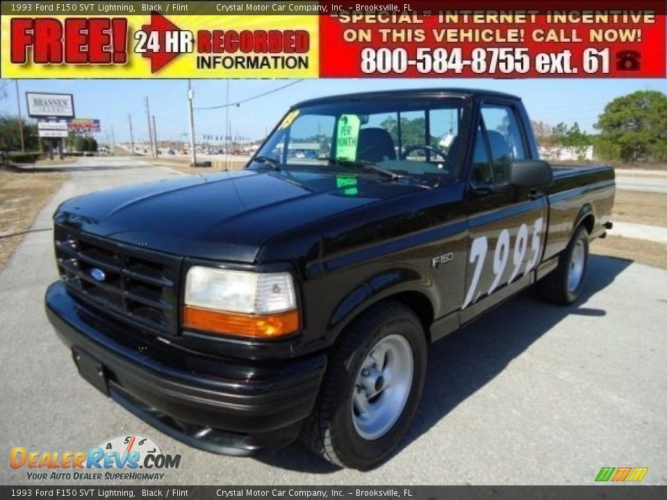 1993 Ford F150 SVT Lightning Black / Flint Photo #1