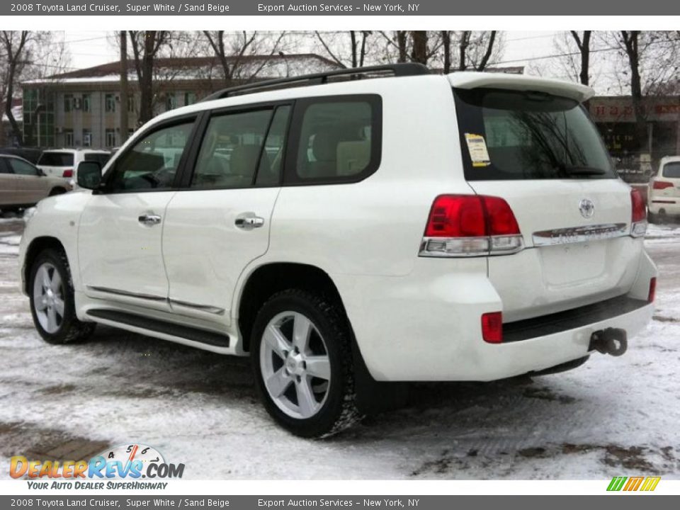 2008 Toyota Land Cruiser Super White / Sand Beige Photo #3