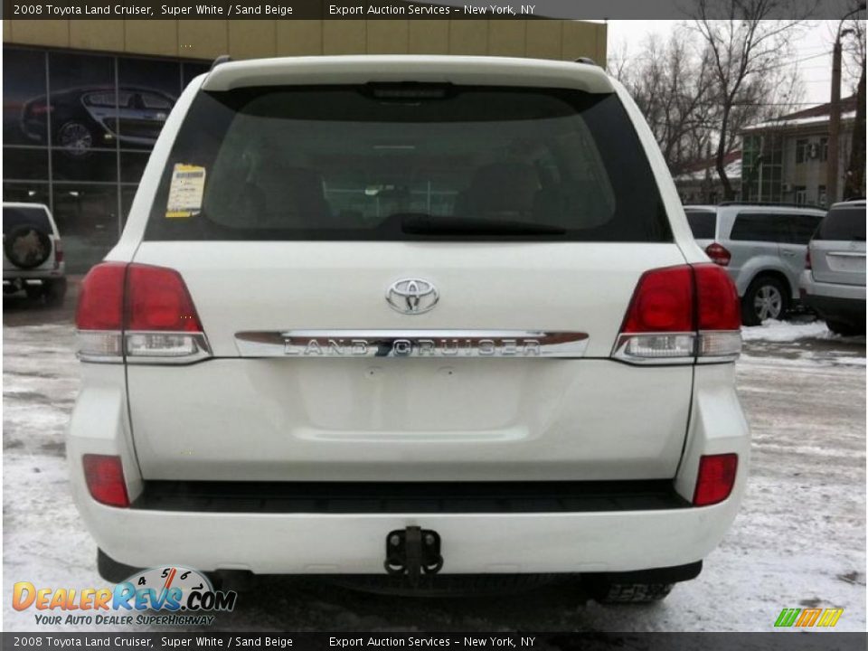 2008 Toyota Land Cruiser Super White / Sand Beige Photo #4