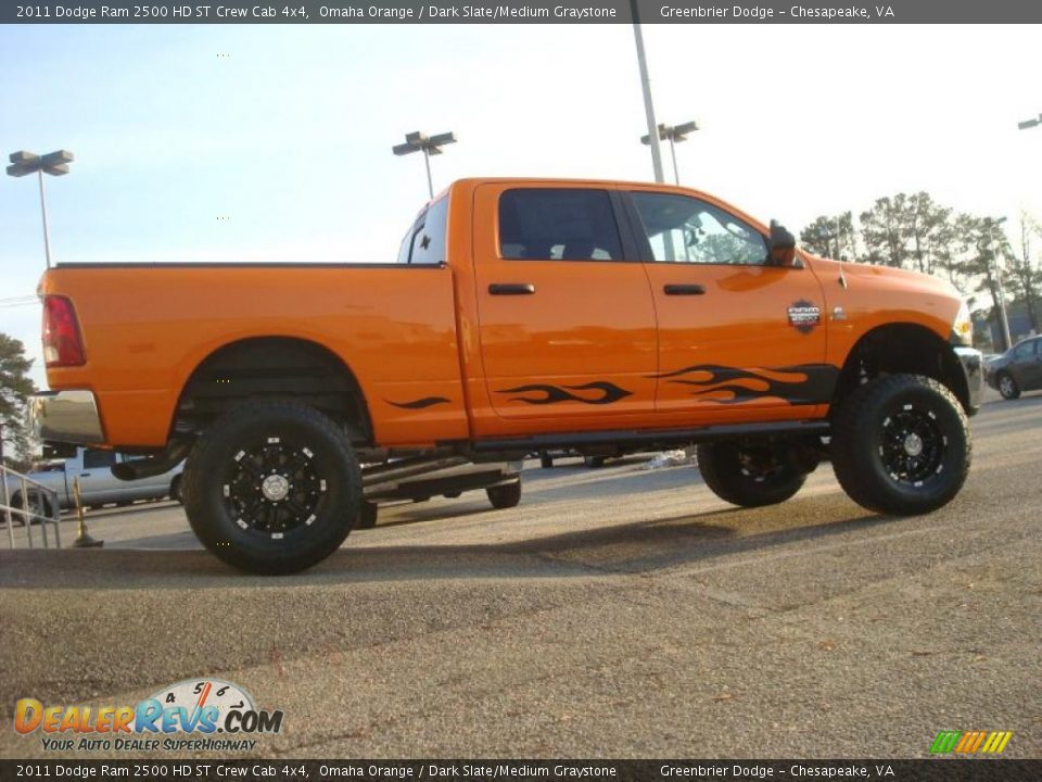 2011 Dodge Ram 2500 HD ST Crew Cab 4x4 Omaha Orange / Dark Slate/Medium Graystone Photo #8