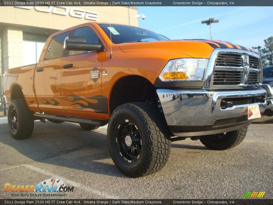 Omaha Orange 2011 Dodge Ram 2500 HD ST Crew Cab 4x4 Photo #10