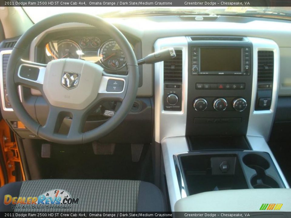2011 Dodge Ram 2500 HD ST Crew Cab 4x4 Omaha Orange / Dark Slate/Medium Graystone Photo #17