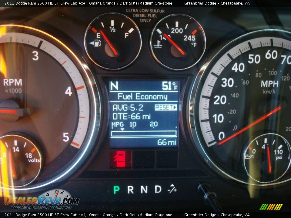 2011 Dodge Ram 2500 HD ST Crew Cab 4x4 Gauges Photo #22