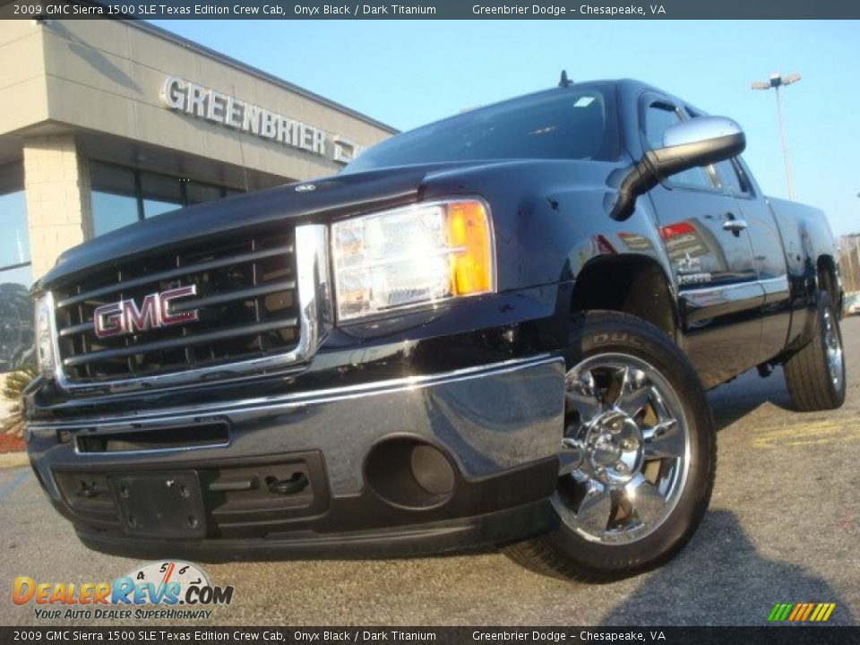 2009 GMC Sierra 1500 SLE Texas Edition Crew Cab Onyx Black / Dark Titanium Photo #1