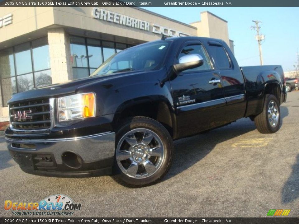 2009 GMC Sierra 1500 SLE Texas Edition Crew Cab Onyx Black / Dark Titanium Photo #2