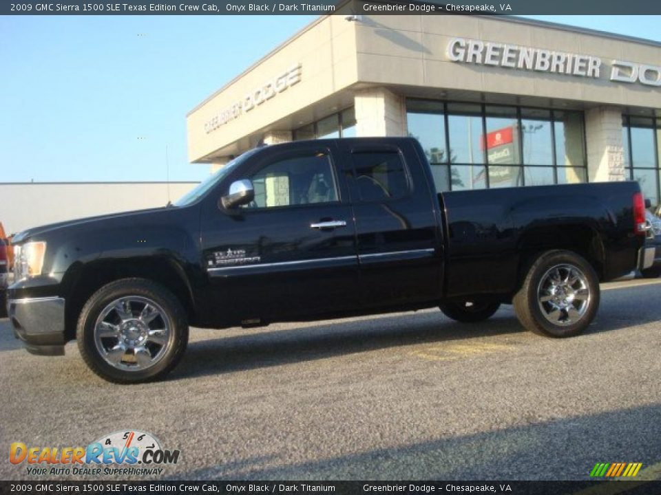 2009 GMC Sierra 1500 SLE Texas Edition Crew Cab Onyx Black / Dark Titanium Photo #3