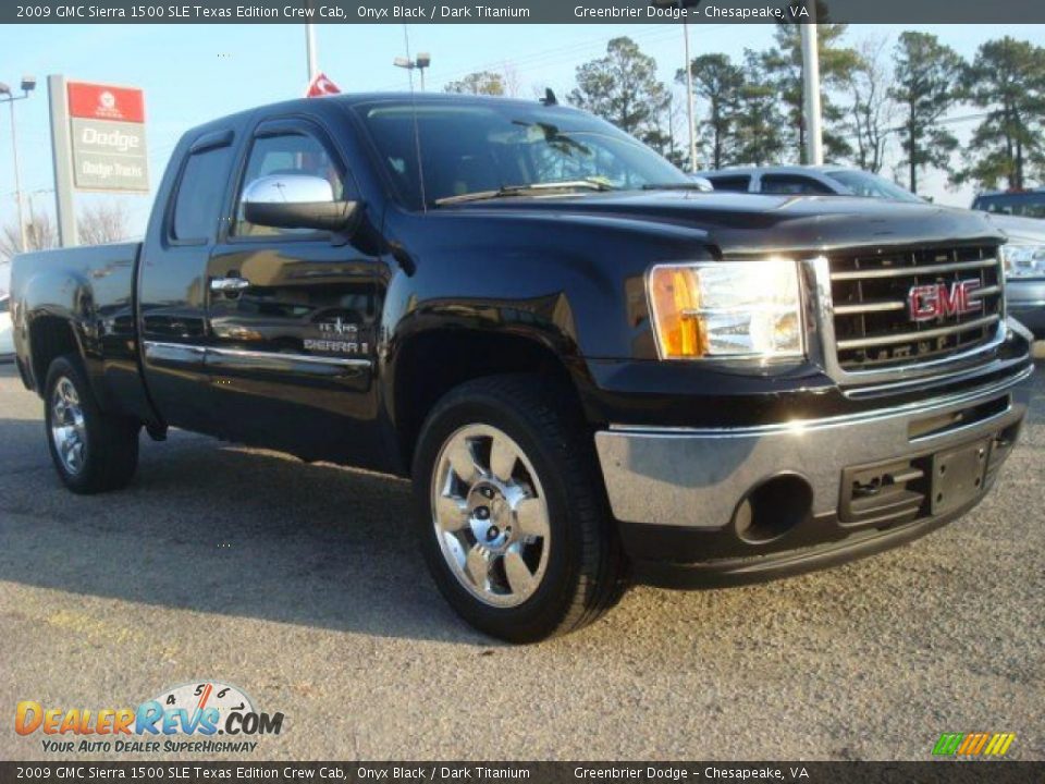 2009 GMC Sierra 1500 SLE Texas Edition Crew Cab Onyx Black / Dark Titanium Photo #7