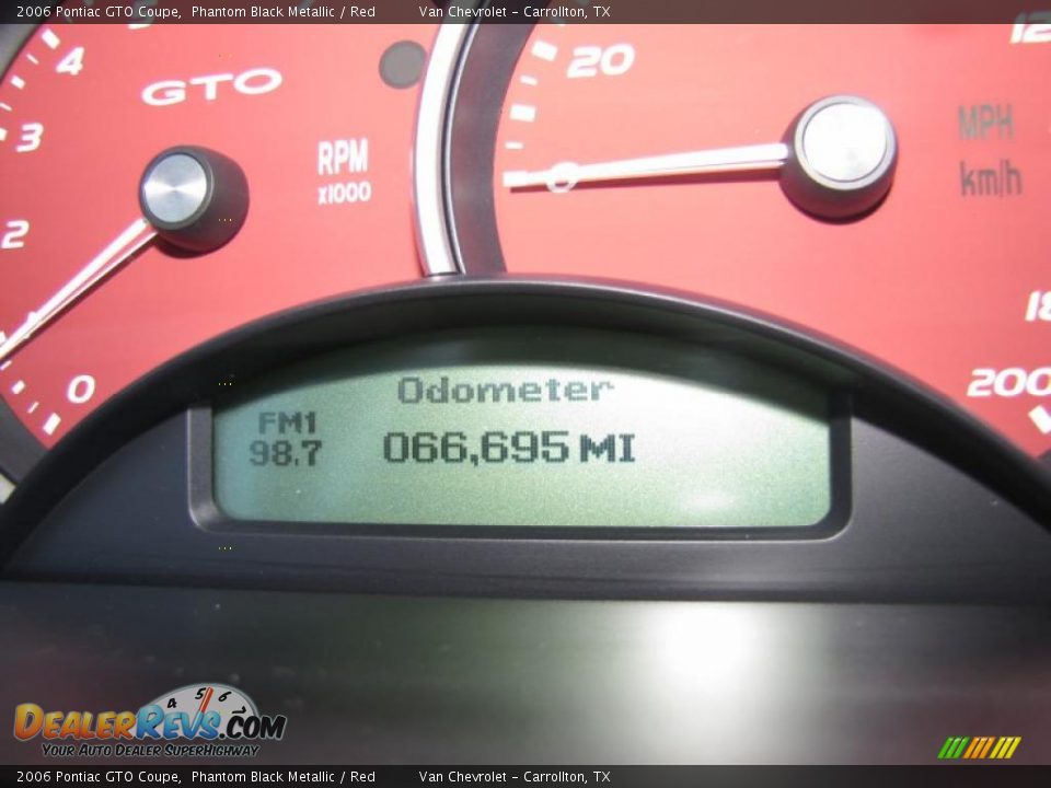 2006 Pontiac GTO Coupe Phantom Black Metallic / Red Photo #19
