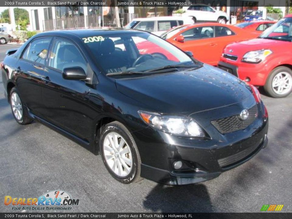 2009 Toyota Corolla S Black Sand Pearl / Dark Charcoal Photo #1