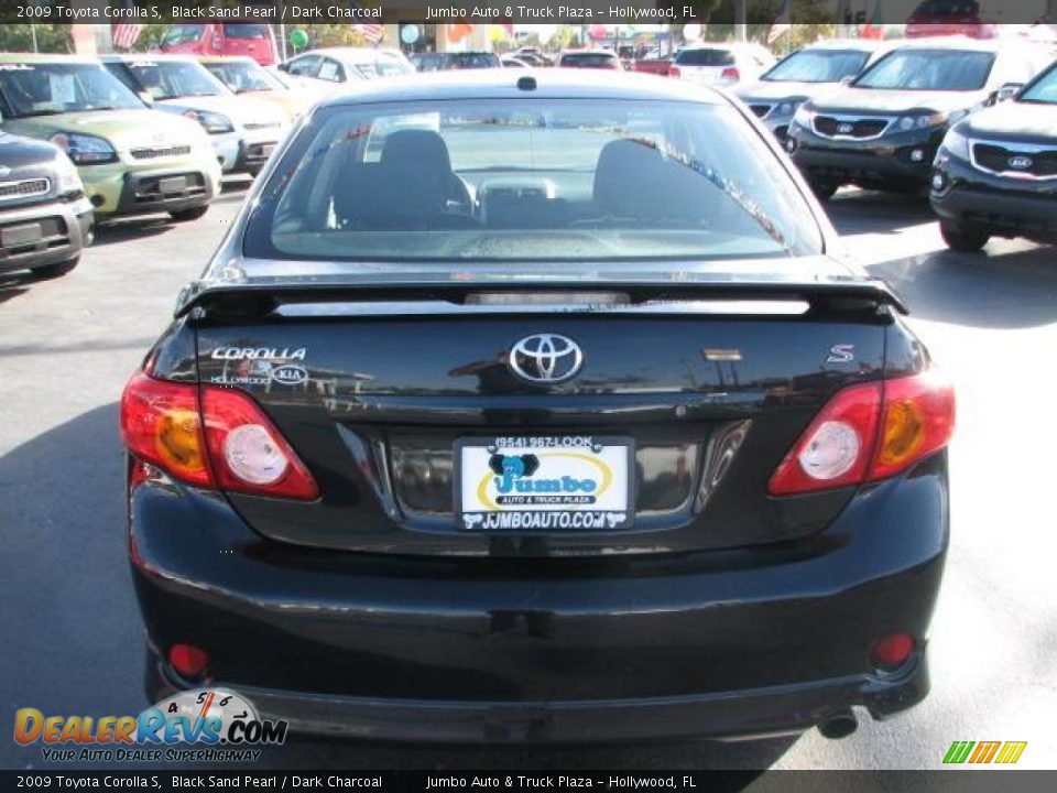 2009 Toyota Corolla S Black Sand Pearl / Dark Charcoal Photo #8