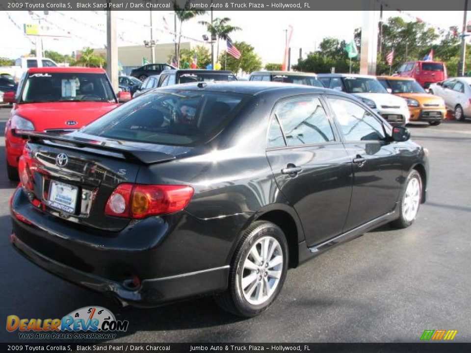 2009 Toyota Corolla S Black Sand Pearl / Dark Charcoal Photo #10