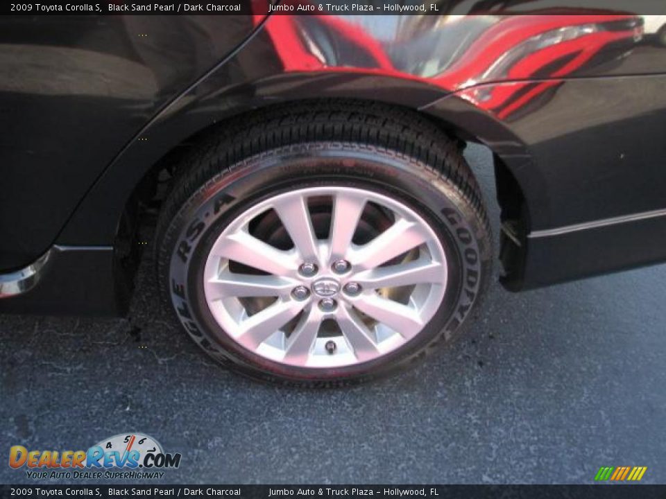 2009 Toyota Corolla S Black Sand Pearl / Dark Charcoal Photo #21