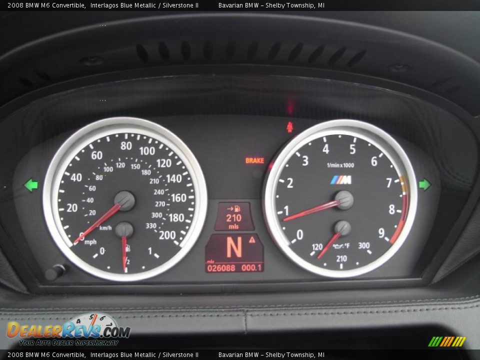 2008 BMW M6 Convertible Gauges Photo #15