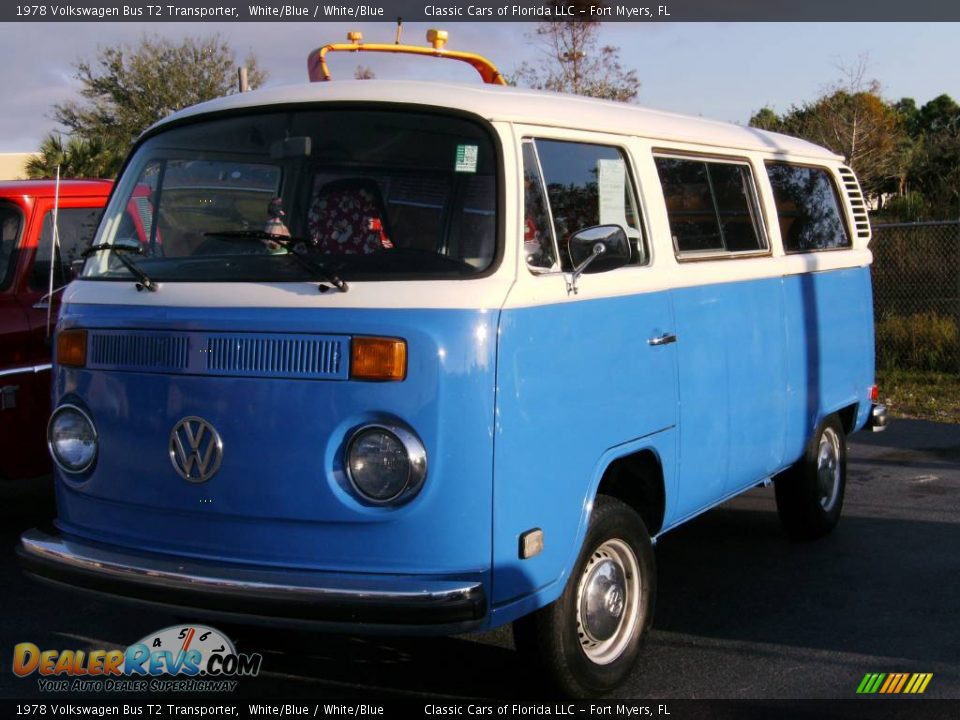 1978 Volkswagen Bus T2 Transporter White/Blue / White/Blue Photo #2