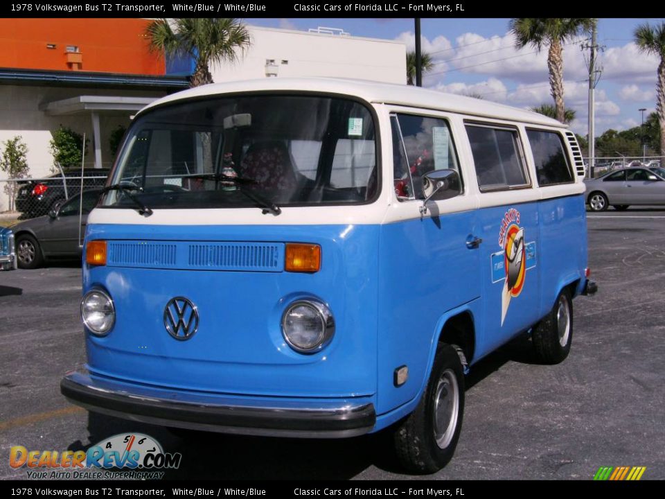 1978 Volkswagen Bus T2 Transporter White/Blue / White/Blue Photo #3