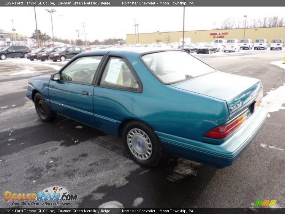 Cayman Green Metallic 1994 Ford Tempo GL Coupe Photo #4