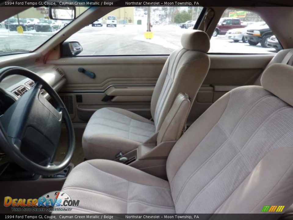 Beige Interior - 1994 Ford Tempo GL Coupe Photo #7