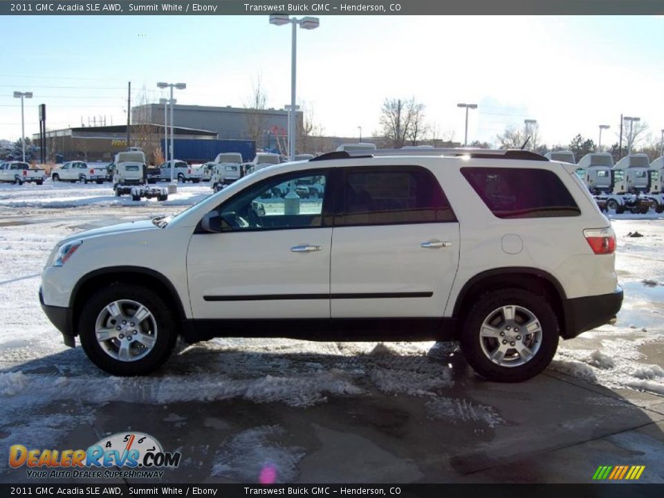 2011 GMC Acadia SLE AWD Summit White / Ebony Photo #6