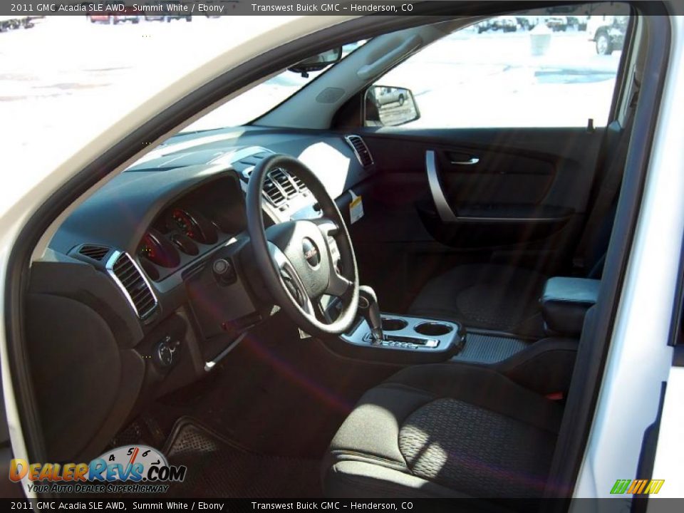 2011 GMC Acadia SLE AWD Summit White / Ebony Photo #9