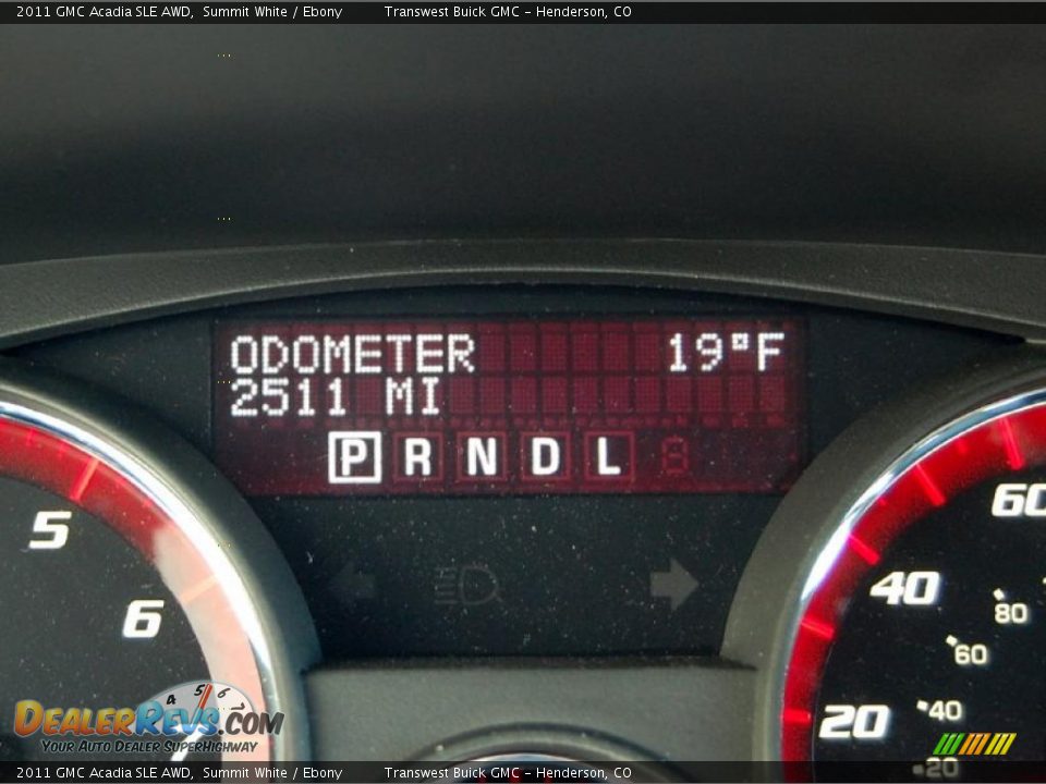 2011 GMC Acadia SLE AWD Summit White / Ebony Photo #11