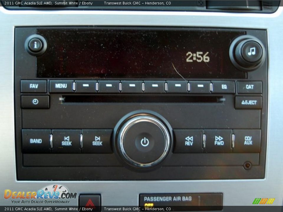 Controls of 2011 GMC Acadia SLE AWD Photo #12