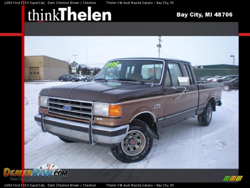 1989 Ford F150 SuperCab Dark Chestnut Brown / Chestnut Photo #1