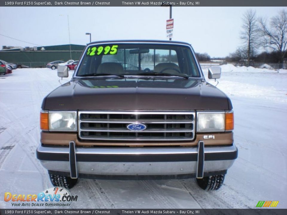 1989 Ford F150 SuperCab Dark Chestnut Brown / Chestnut Photo #2