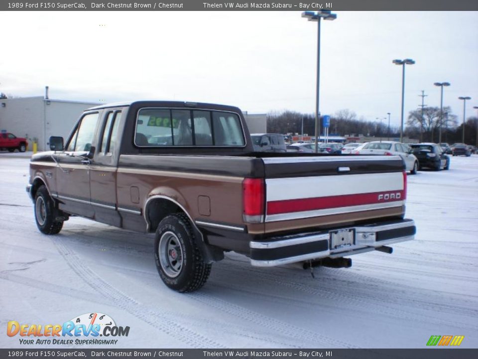 1989 Ford F150 SuperCab Dark Chestnut Brown / Chestnut Photo #4